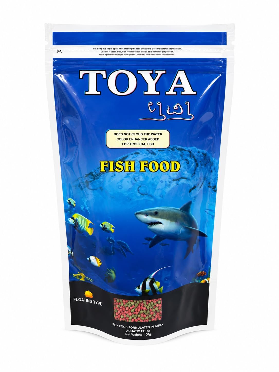 FAH TOYAA Fish Food 100gm Blue Pack (Pack of 6) by Toyaa